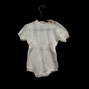 Huntingdon white Knit romper 18 months